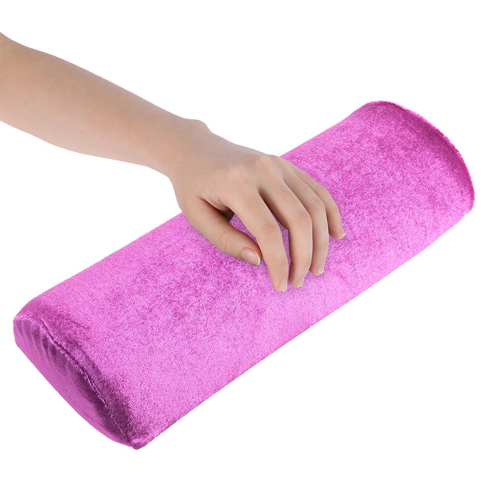 Almohada de esponja para manicura, cojín de soporte de manos, almohadilla de muñeca lavable extraíble, equipo de manicura práctico para arte de uñas: purple