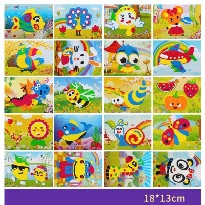 Kinderen Ambachtelijke Activiteiten Diy Snijders Art 19 Pcs Mini Foam Vlinder Kind Diy Eva Sticker Speelgoed Kleuterschool Handgemaakte Kunst craft: Clear