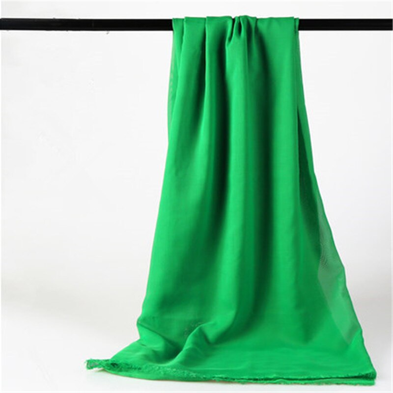 100*150cm sommer chiffon stof stof åndbart trykte stof diy kvinder kjole tøj tilbehør: Grøn