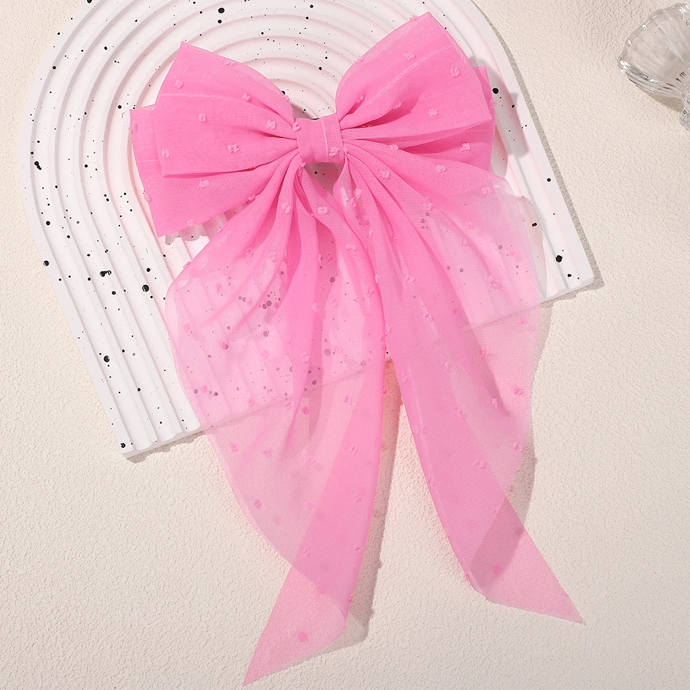 Clip de pelo de cinta con lazo para mujer, 8 colores, Clip de primavera de satén liso, lazo de cola de caballo, horquilla Simple a la , accesorios para el cabello para niña: Verde esmeralda