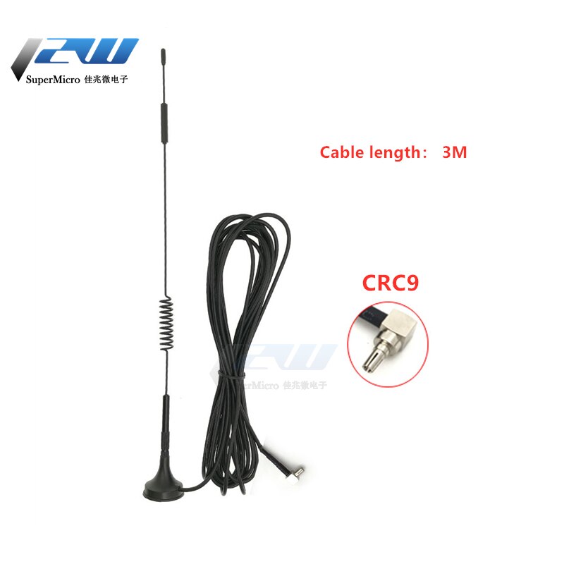 700-2700Mhz 12dBi 2G 3G 4G Lte Magnetische Antenne High Gain TS9 /CRC9 /SMA-J Mannelijke Connector Externe Gsm/Gprs Router Antenne 3M/5M: CRC9 3M