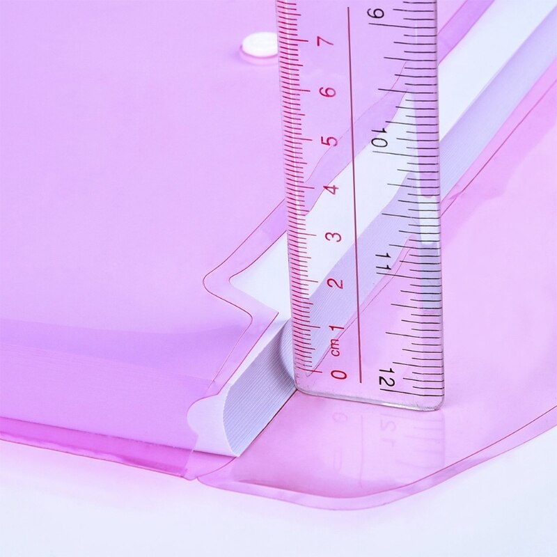 Plastic Envelopes Poly Envelopes, 10 Pack Clear Document Folders US Letter A4 Size File Envelopes with Label Pocket & Snap