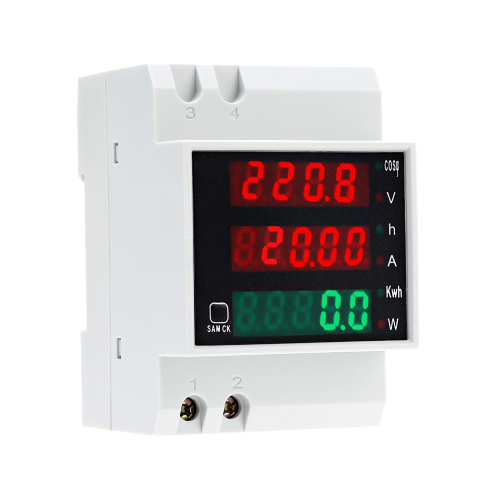 D52 2047 Ac 80 300v 0 100a Din Rail Led Voltmeter Ammeter Active Power