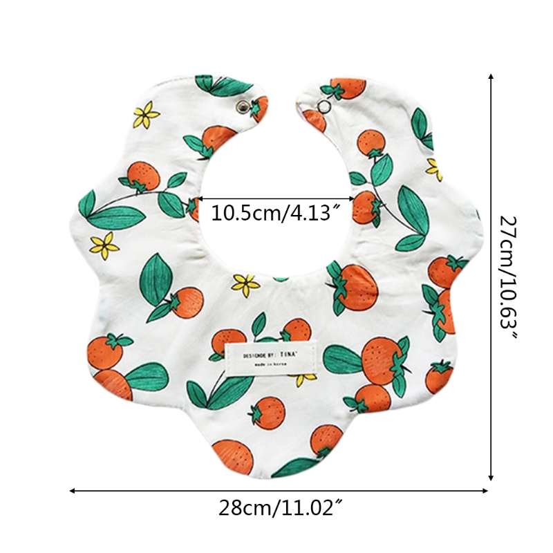 360 ° Draaien Baby Katoen Kwijlen Slabbetjes Dual Side Print Speeksel Handdoek Feeding Schort
