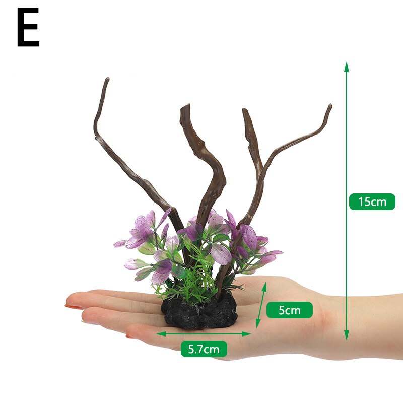 Kunstplanten Aquarium Decor Simulatie Water Grenen Onkruid Bekijken Ornament Plant Aquarium Landschapsarchitectuur Aquarium Gras Decor: E