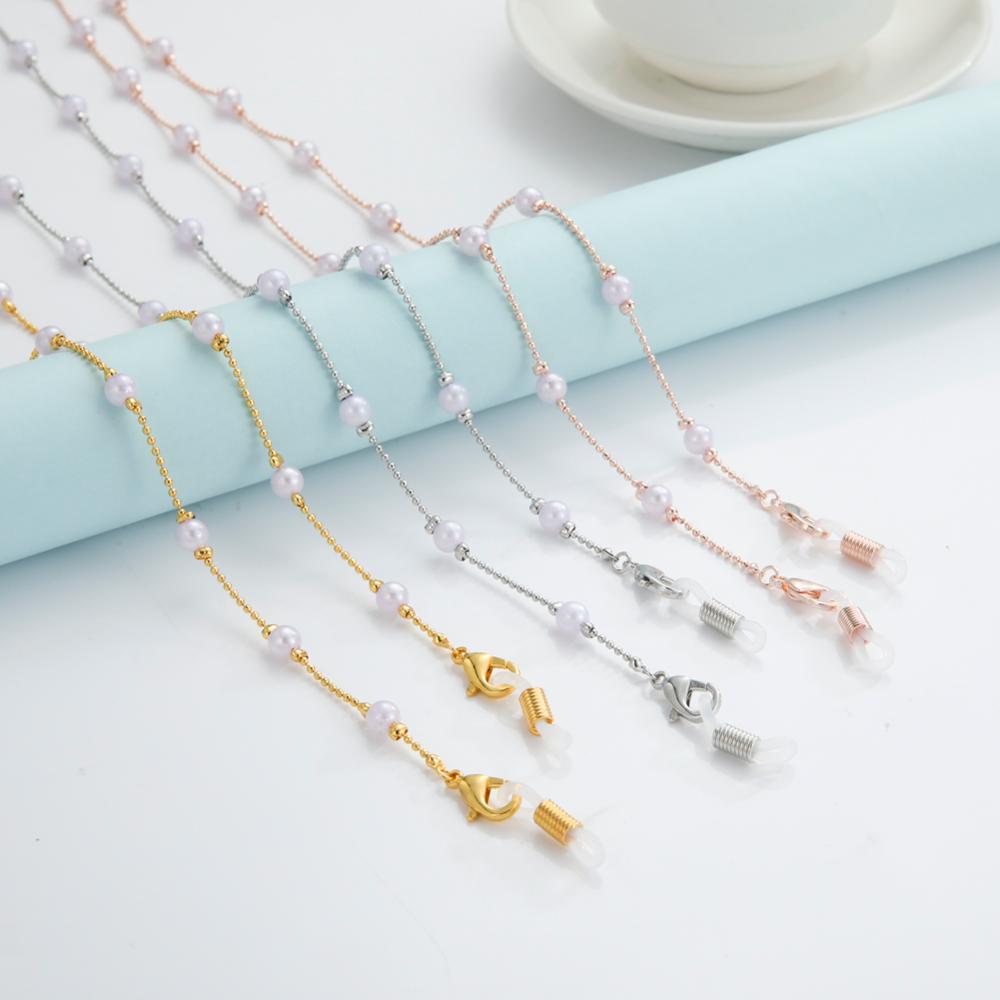 Teamer Gesimuleerde Parel Kralen Ketting Voor Bril Mode Masker Lanyards Ketting Zonnebril Ketting Bandjes Eyewear Accessoires