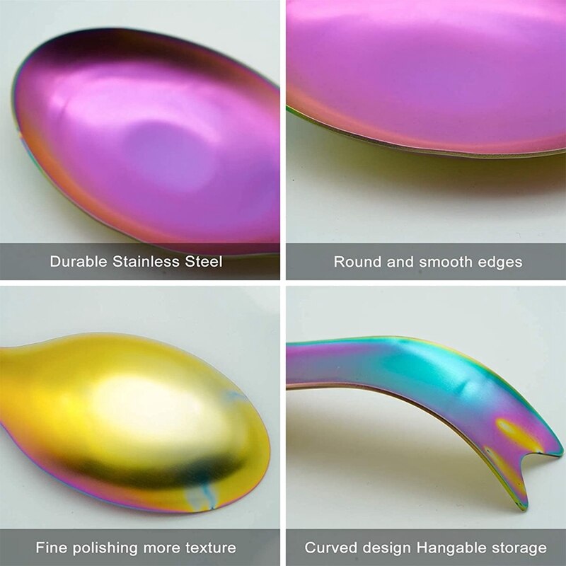 Fish-Shaped Stainless Steel Spoon Holder, Stainless Steel Cutlery Spoon Holder, Scraper Spoon Holder