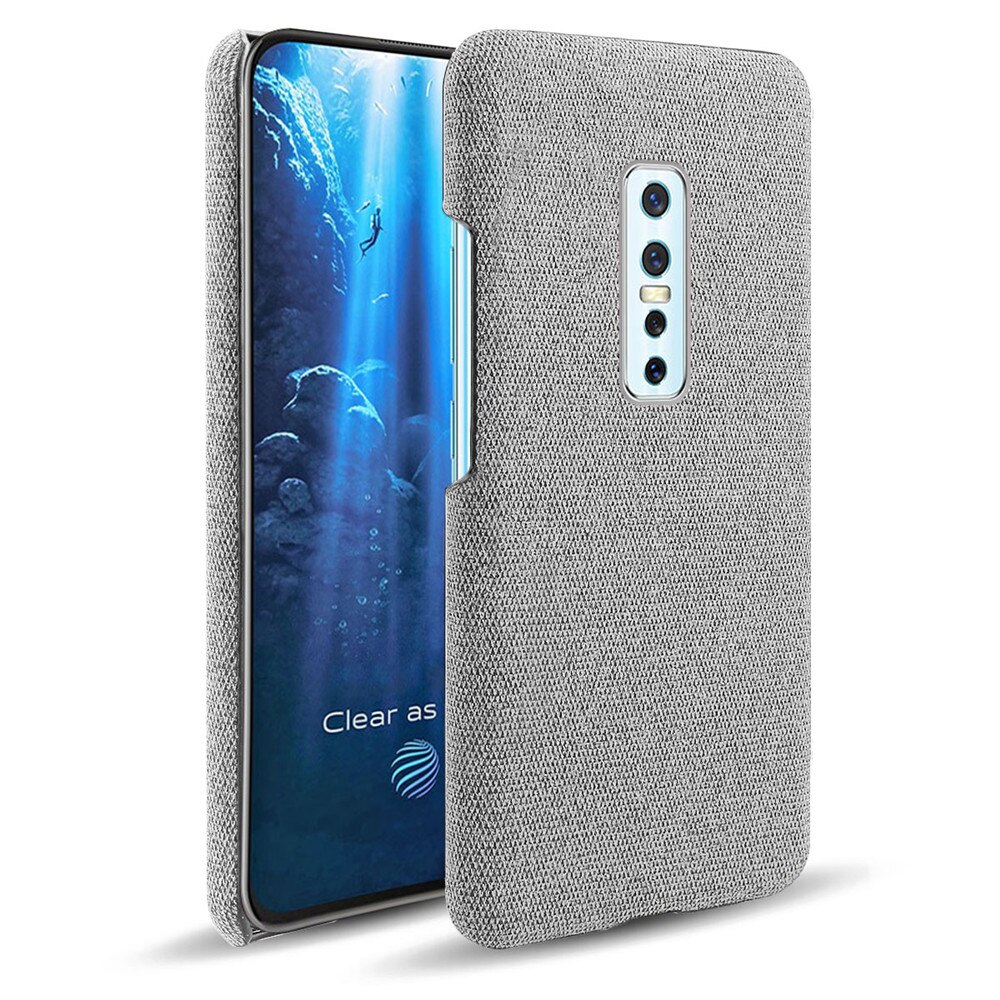 Custodie in tessuto per Vivo V17 PRO custodia rigida in tessuto retrò sottile per Vivo V17 PRO V17pro 6.44 "1909 co1910 Coque: For Vivo V17 PRO / Light Gray