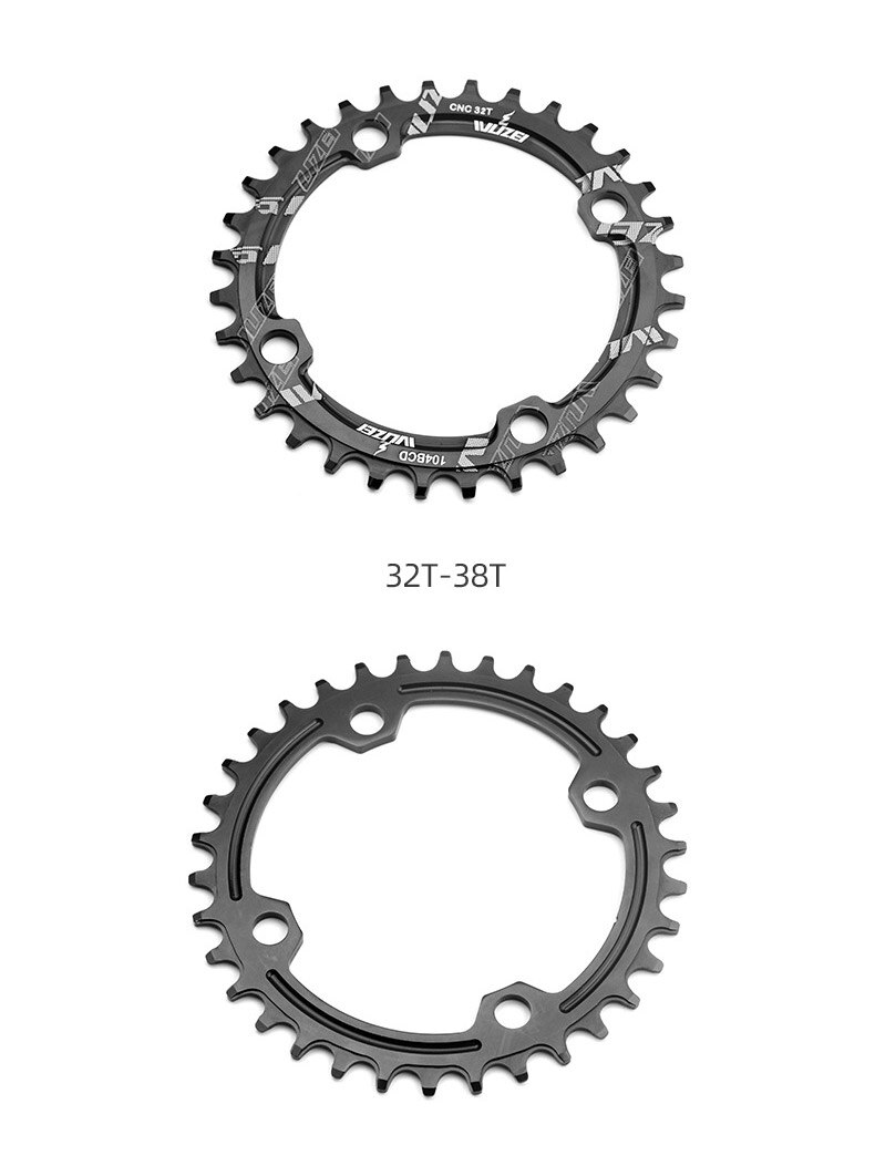 WUZEI Fahrrad Kettenblatt 30T 32T 34T 36T 38T 40T 42T 44T 46T 48T 50T 52T Kette Rad 104BCD Rabatt MTB Single Geschwindigkeit