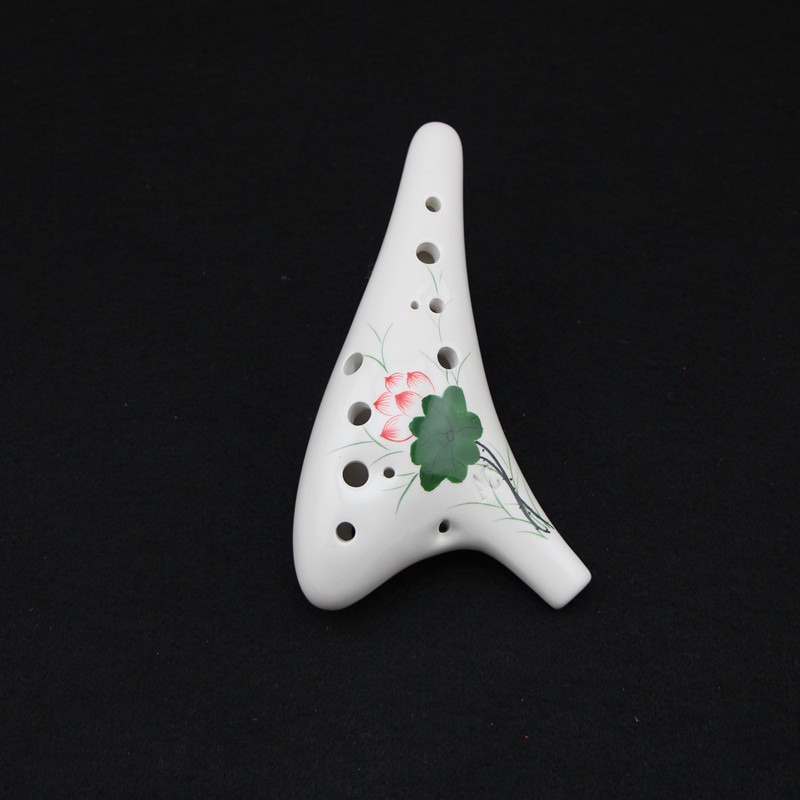 12 skrog keramisk ocarina fløyte alt c håndskriftstil musikkinstrument til nybegynnere