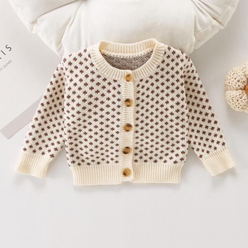 Baby Leuke Geometrie Trui Baby Meisjes Jongens Lange Mouw Mode Gebreid Vest Peuter Casual Kleding 2022 Lente Herfst