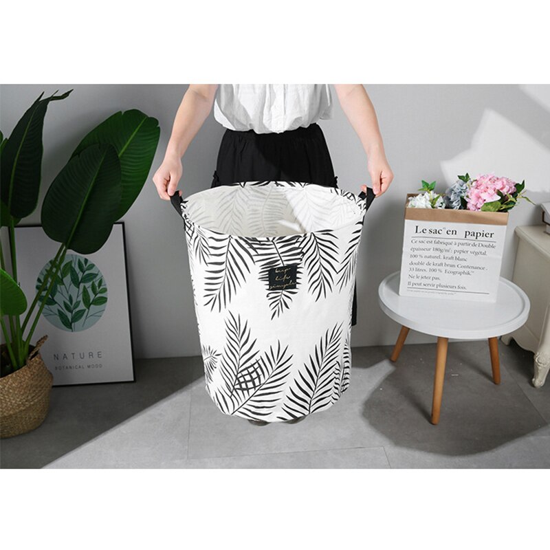 Bathroom Folding Laundry Basket Leaves Folding Bag Waterproof Clothes Toy Container Organizer Laundry Basket Bag