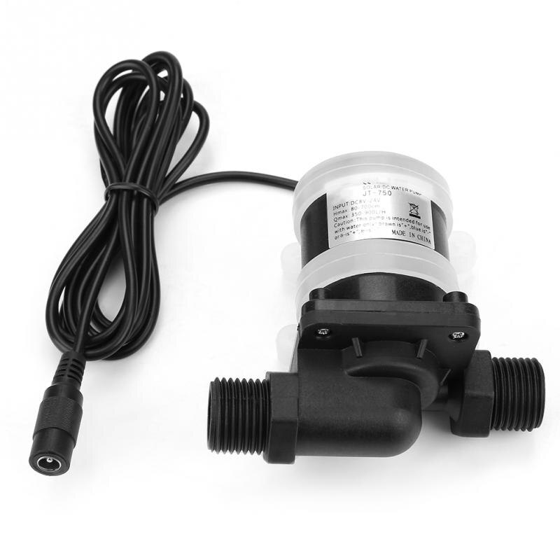 24VDC Boost Pump JT-750B-24 Mini DC Brushless Water Pump Flow 800L/H for Small Fish Pond Solar Water Heater