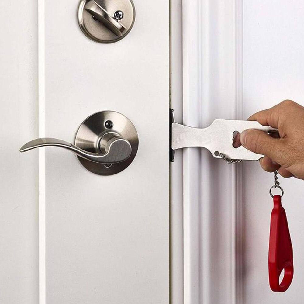 Bærbare hotel dørlåse låse ekstra sikkerhedsdør låsning låse inde i sikkerhedsudstyr forsyninger til hjemmeskole lejlighed