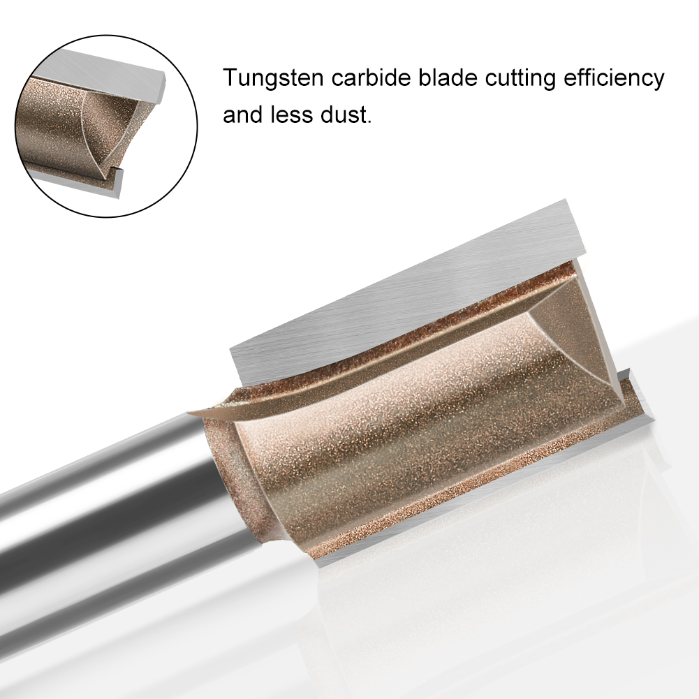 Broca recta de carburo de tungsteno, enrutador de doble flauta única, cortador de fresado de madera para herramienta de carpintería, diámetro de 3-25mm, vástago de 1/2 pulgadas