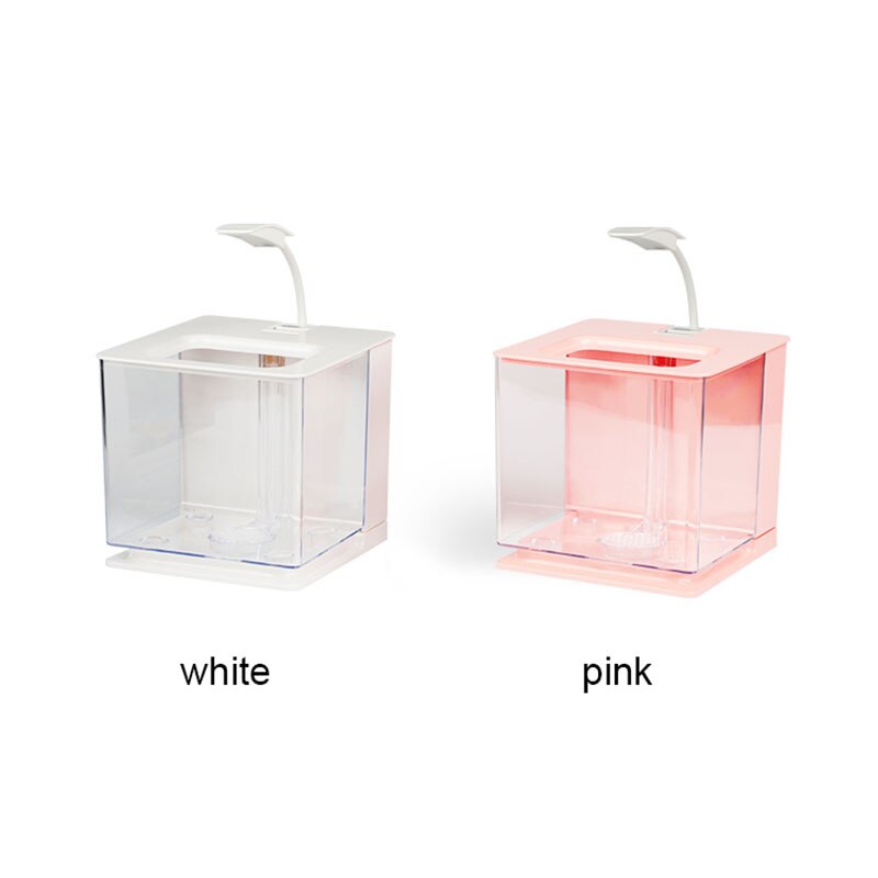 Tanque de peces dorado pequeño para sala de estar, cuencos de plástico acrílico para oficina, Mini tanque de agua sucia, para niños