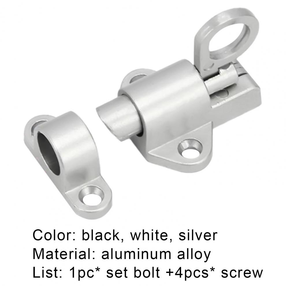 1 Set Bolt Lock Anti-rust Stable Portable Aluminum Alloy Sliding Door Window Lock for Home
