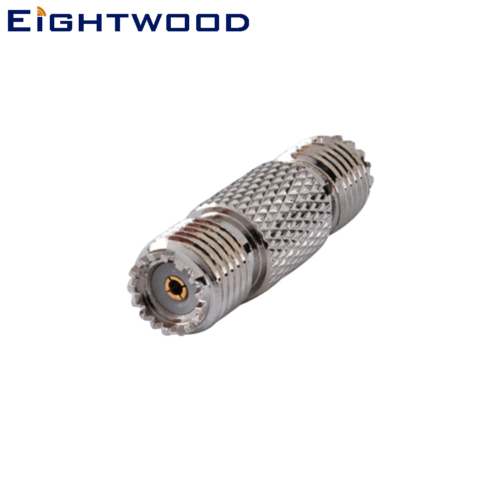 Eitwood 5 uds Mini-UHF Antena de Radio de coche adaptador aéreo mini-uhf Jack hembra a mini-uhf conector hembra recto SO-239