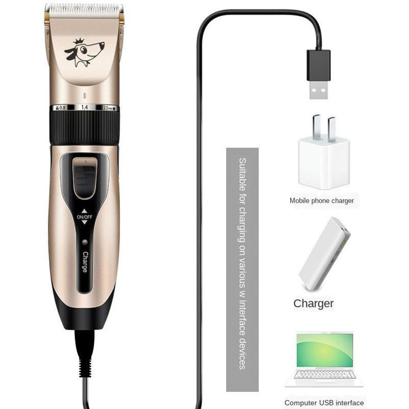 Honden- en kattentrimmer, elektrisch, huisdierverzorgingsapparaat, usb-oplaadbaar scheerapparaat, snijmachine met mes, tondeuse