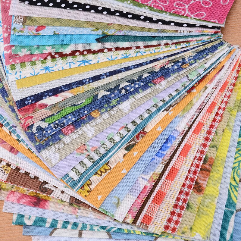 Tecidos quadrados de costura macios de algodão, pano quadrado de patchwork para artesanato, tecido da acolchoada, 10*10cm com 100 peças almofadas vestido mayitr