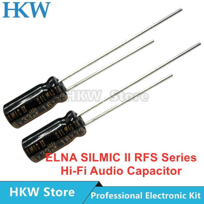 ELNA SILMIC II RFS seria HiFi kondensator Audio 6.3V 10V 16V 25V 50V 63V 100V 10uF 22uF 47uF 100uF 220uF 470uF 1000uF oryginalny