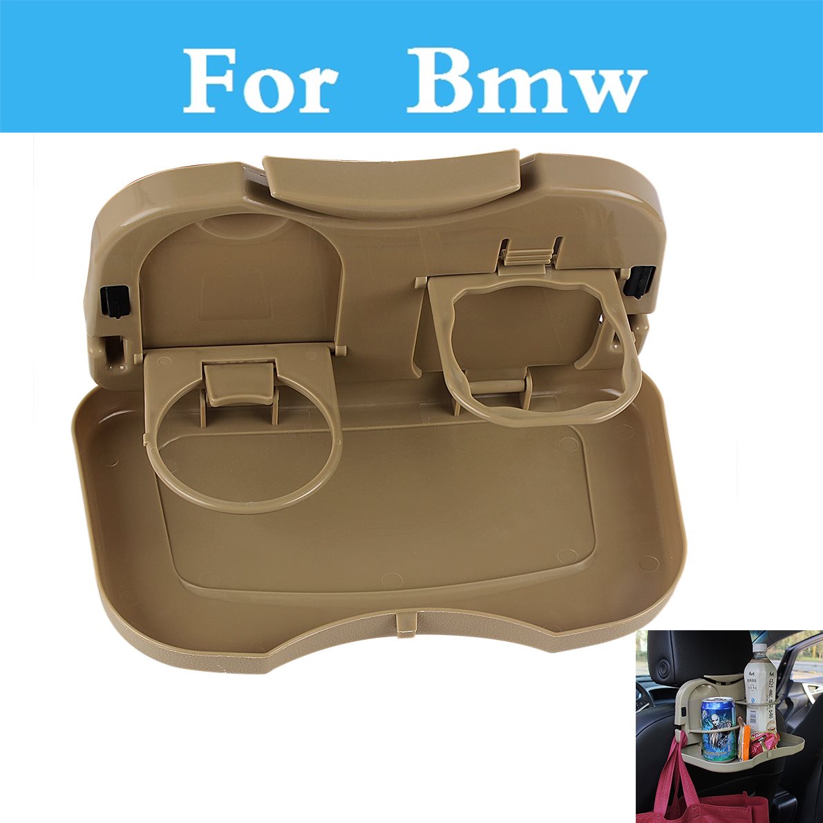 Mesa plegable para coche soporte para botella de bebida escritorio bandeja para taza de bebida automática para Bmw X1 X5 X3 X6 E90 E60 E46 E36 F30 F10 F20 Gt