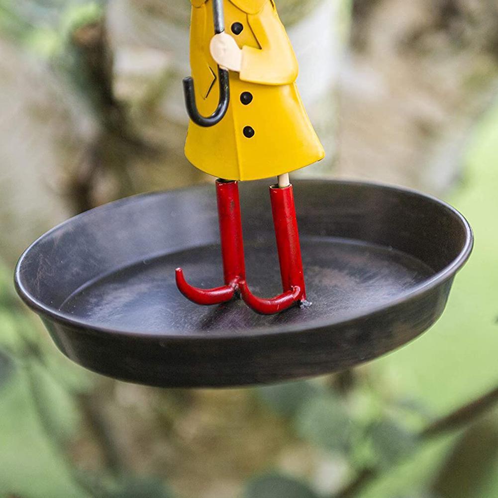 Vogel Feeder Metalen Hangende Ketting Meisje Paraplu Vogel Feeder Voor Wilde Vogels Opknoping Keten Vogel Feeder Lade P9K1