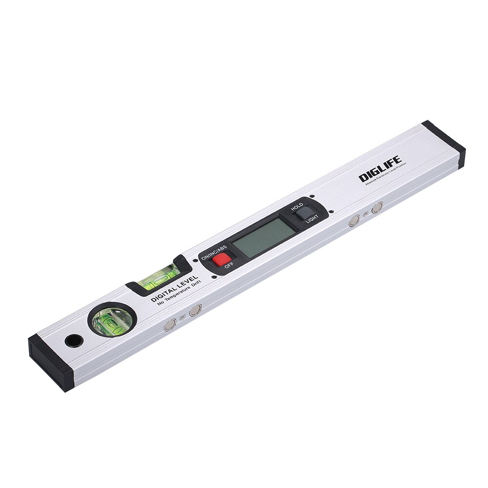 Digital Leveling Instrument 0-90°Angle Finder Level Meter Absolute Electronic Level Position with Vertical & Horizontal Bubble: YELLOW