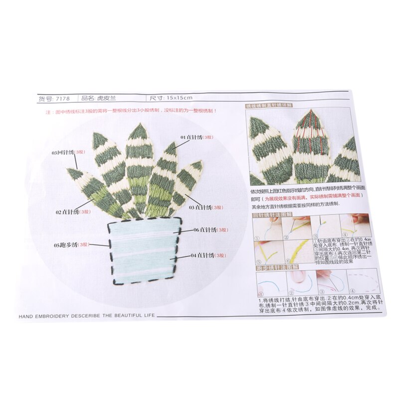 DIY Handmade Embroidery Sampler Kit For children Embroidery Material Package Embroidery Supplies Hanging Painting Deco