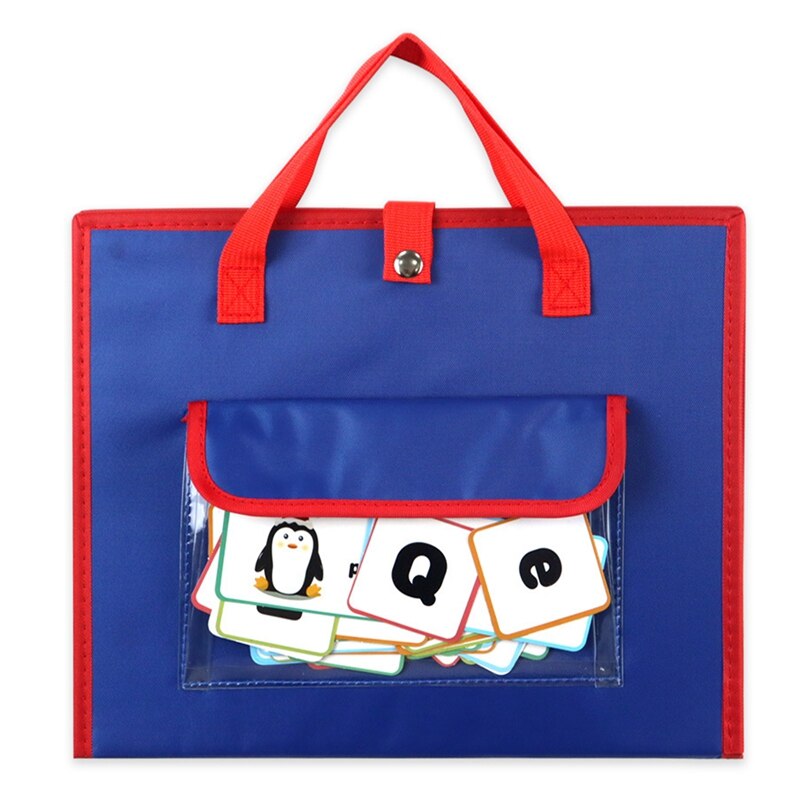 Kids Educational Foldable Learning Spelling English Portable Board Teaching Insert Card Alphabet Match Pocket Chart: Default Title