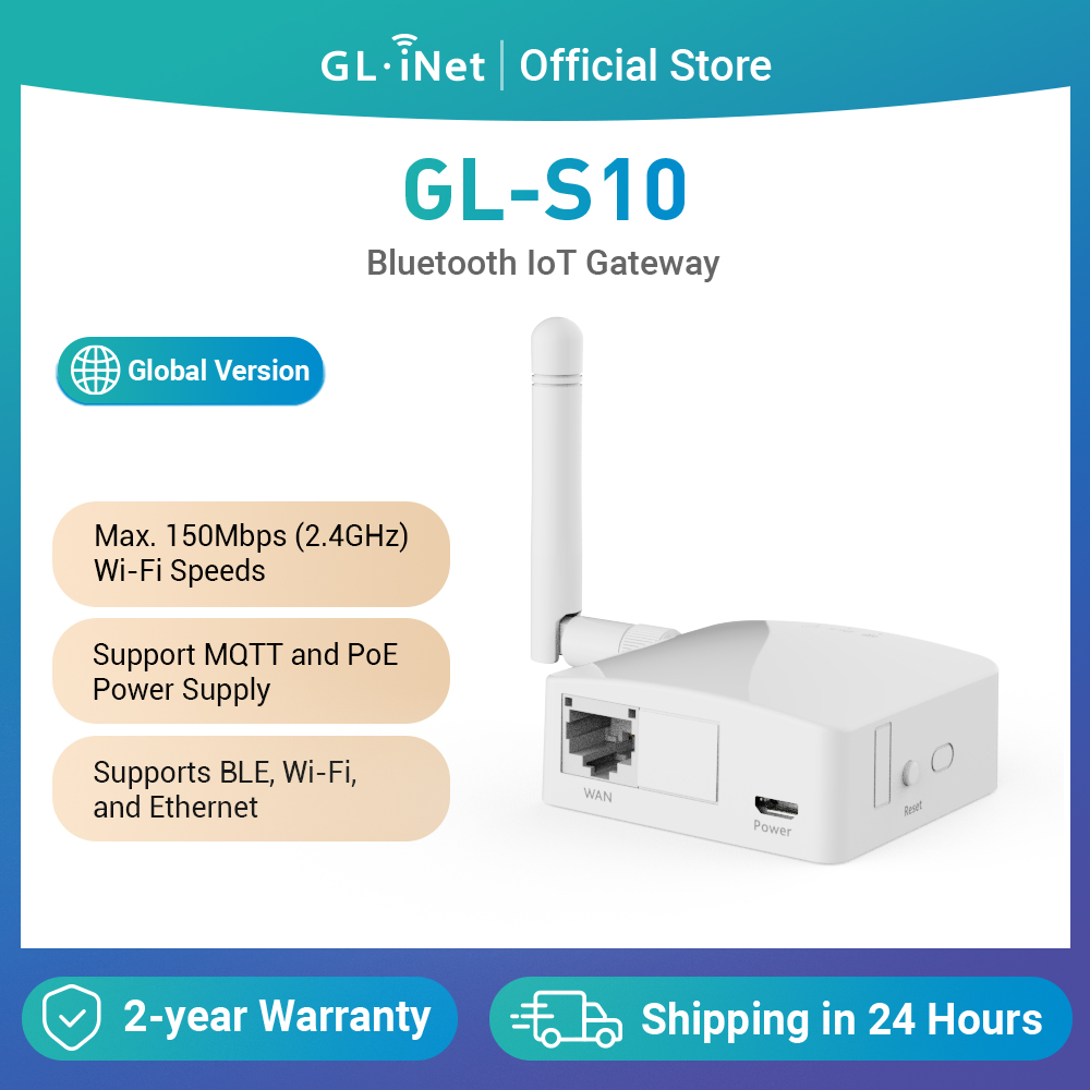 GL-S10 Bluetooth IoT Gateway | PoE Power Supply