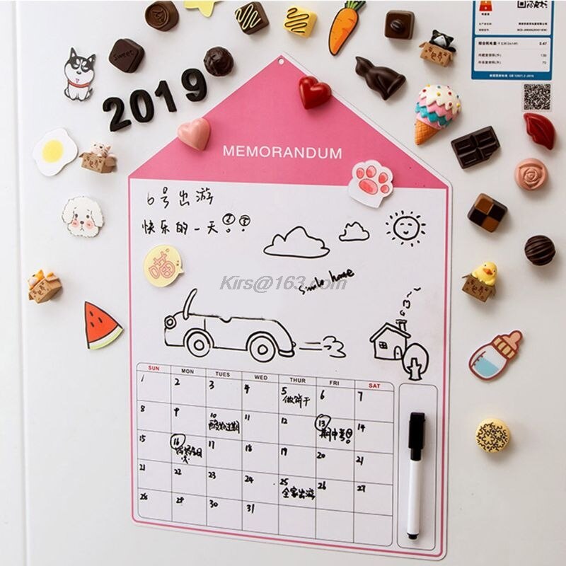 A3 imán para pizarra magnética suave dibujo nevera bolígrafo con calendario