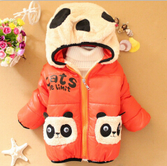 Winter Kids Meisjes Leuke Panda Patroon Jas Baby Jongens Jas Warm Katoen Hooded Bovenkleding Voor Meisjes Kinderen Kleding