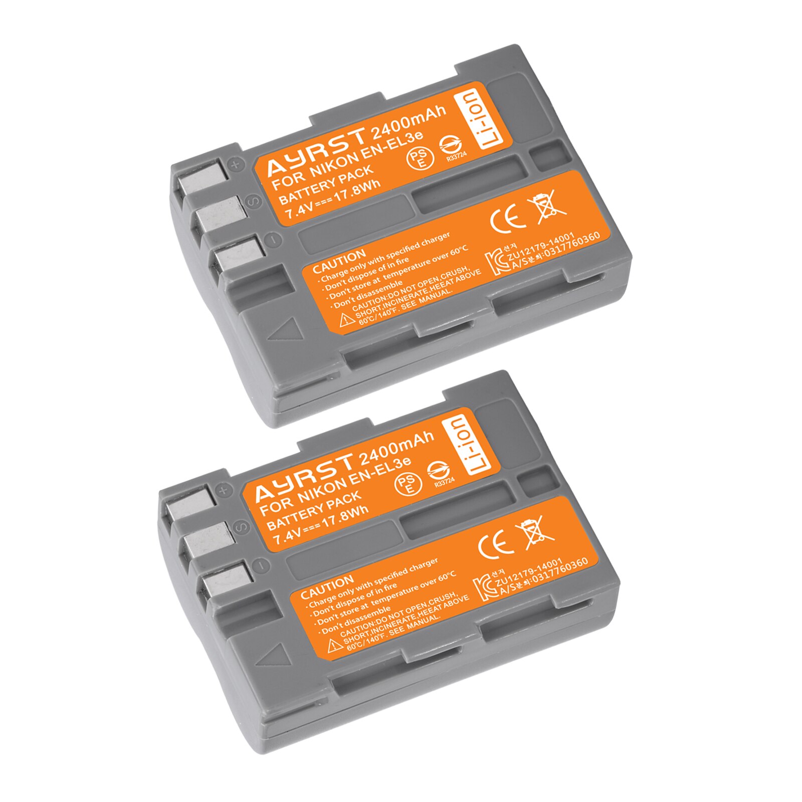 2Pcs 2400mAh EN-EL3e EN EL3e ENEL3e EL3E Batteries and Charger For Nikon D30 D50 D70 D70S D90 D80 D100 D200 D300 D300S Battery: 2 Battery