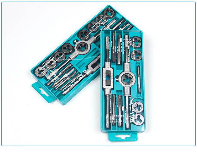 Multi-Use System Tap And Die Combo Hand Tap Wrench Die Setter Set Suit Tapping Threading Tool Fast Tapping Speed Fine Thread