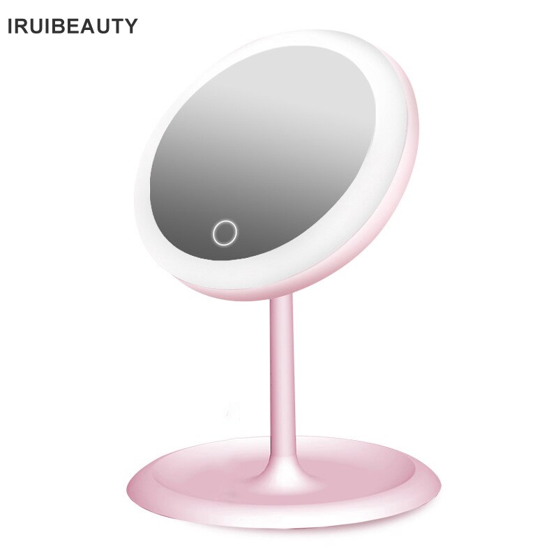 Makeup Mirror Smart Sensor Beauty Light Source Desktop LED Touch Screen Dimming Makeup Mirror Desktop Female Beauty Mirror