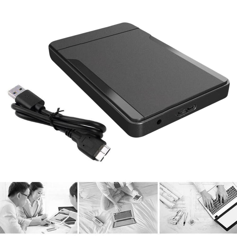 USB3.0/2.0 HDD Enclosure For 2.5 Inch SATA2 3 Hard Drive Box Mobile HDD Case With Cable Support 6TB High Speed