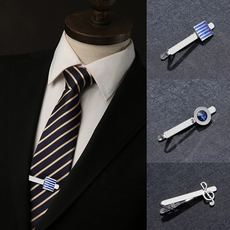 Tie Clip Mannen Wedding Shirt Tie Pin Accessoires Business Dasspeld Sluiting Stropdas All-Match Manchetknopen