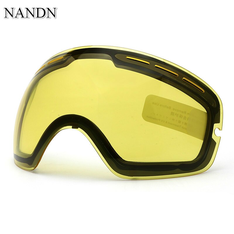 Nandn brand night day vision dobbeltlags anti fog skibriller linse utskiftbare linser  ng3 originale gjør-det-selv skibriller ekstra linse