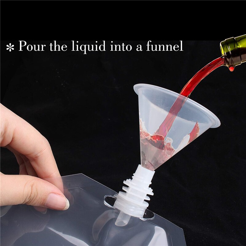 20pcs Plastic Herbruikbare Liquor Pouch Clear Zware Drankjes Kolven Camoufleerbare Drinken Kolven Cruise Zakken Kit met Trechter