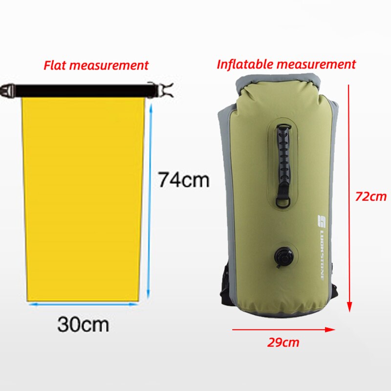 IPX7 60L étanche PVC sac à dos stockage gonflable sac sec sac pour canoë Kayak Rafting Sport de plein air sacs de natation Kit de voyage