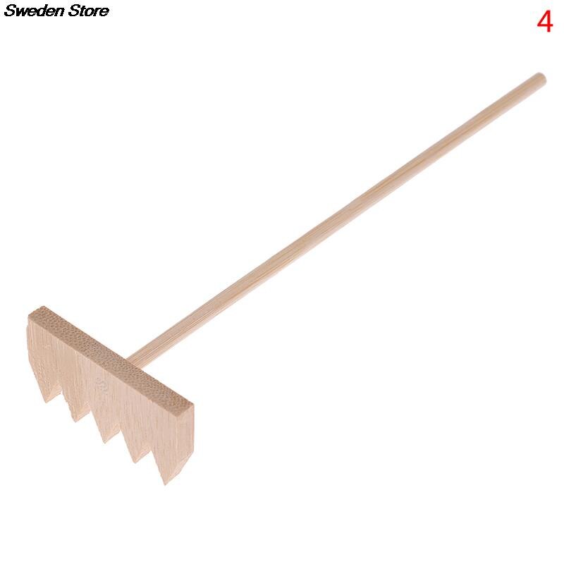 Mini bambus rake for zen hagesand bordplate meditasjon feng shui dekor: 4