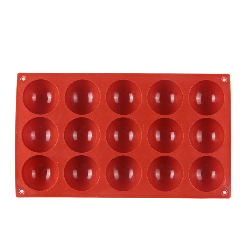Puolipallo silikoni leivinmuotti leivontaan 3d leivonnaista suklaa puolipallo pallomuotti cupcake vuoka kakku tee itse muffini keittiötyökalu: F -15 reikää
