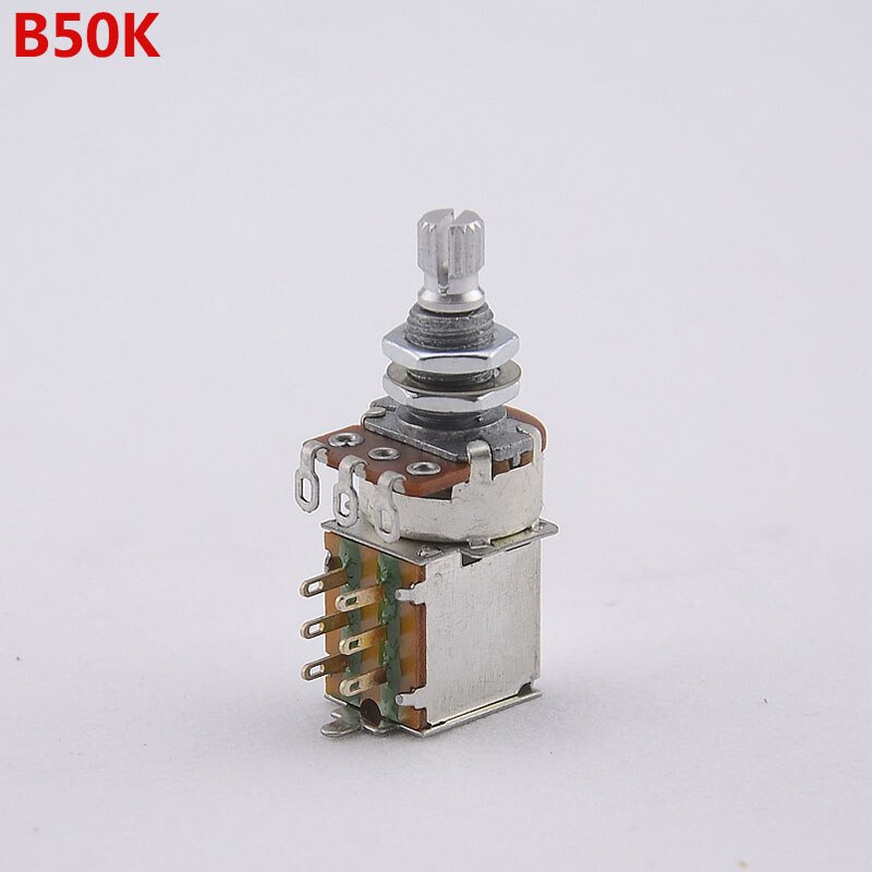 【Made in Korea】1 Piece Alpha Push Pull Potentiometer(POT) For Electric Guitar Bass 25K/B50K/250K/500K: B50K 1 Piece