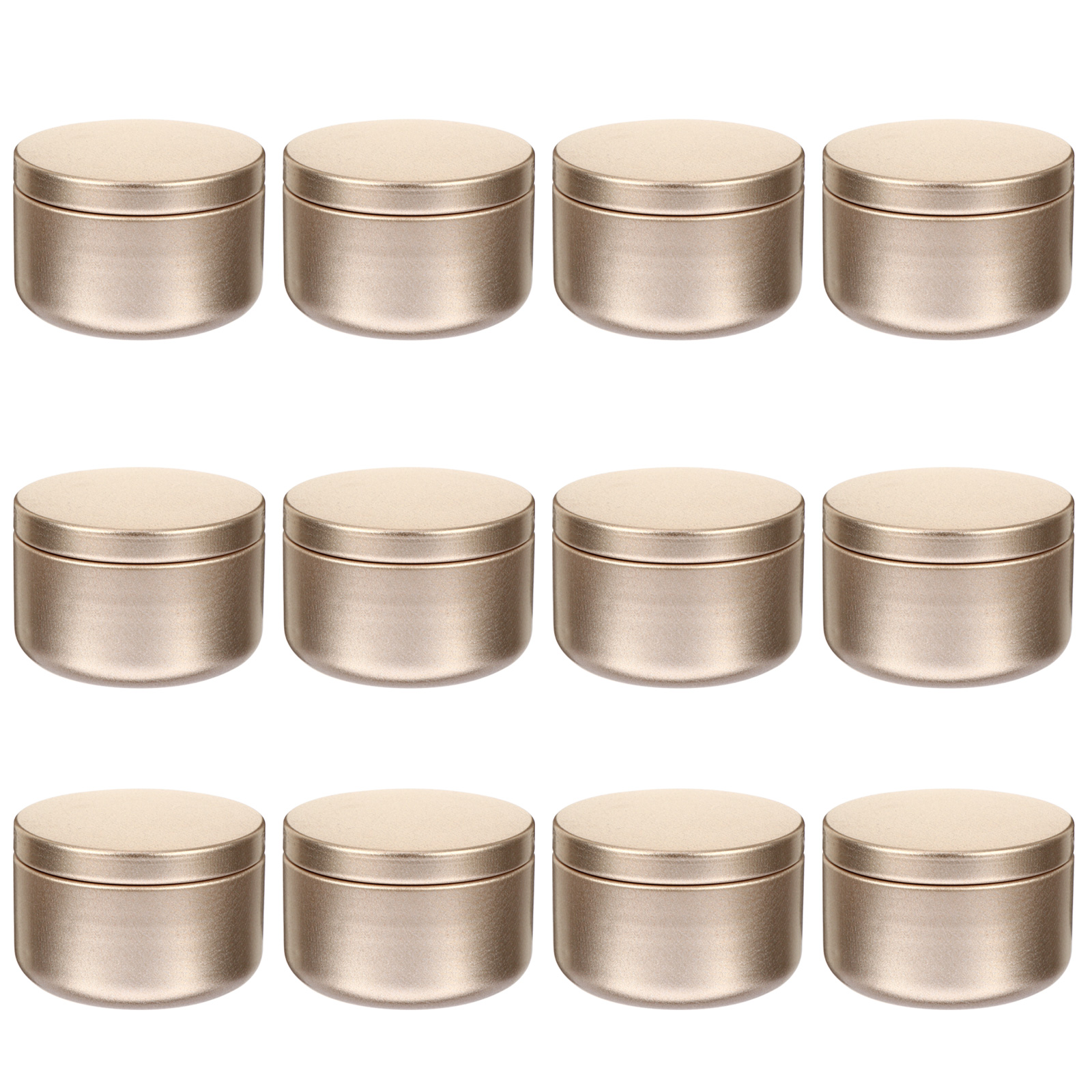 Lattine per candele in metallo da 12 pezzi scatole da viaggio per contenitori per candele 50ml barattoli per candele fai-da-te