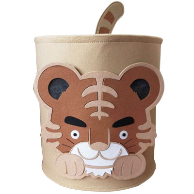 Baby Laundry Basket Sundries Storage Basket Foldable Toy Storage Bucket Dirty Clothes Container Folding Cartoon Animal Box: S2    storage bag / S   29x30cm