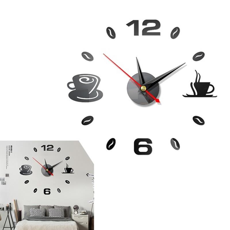 Acrylic Quiet 3D Clock Mirror Clock Wall Clock Windows Home Decor Office Livingroom Silent Interior DIY