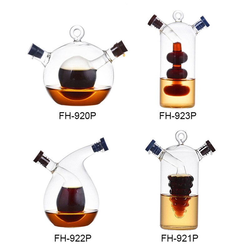 Decantador de doble capa para vino y especias de cocina botella de almacenamiento de galss frasco de almacenamiento de condimento de aceite