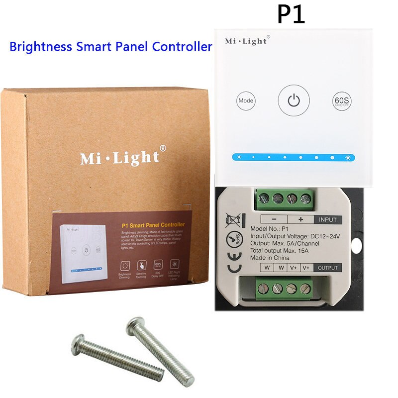 Miboxer smart touch panel dæmpbar dæmpning/ct/rgb/rgbw/rgb+cct led strip lys controller 2.4g trådløs fjernbetjening  p1/p2/p3/t1/t2/t3: P1