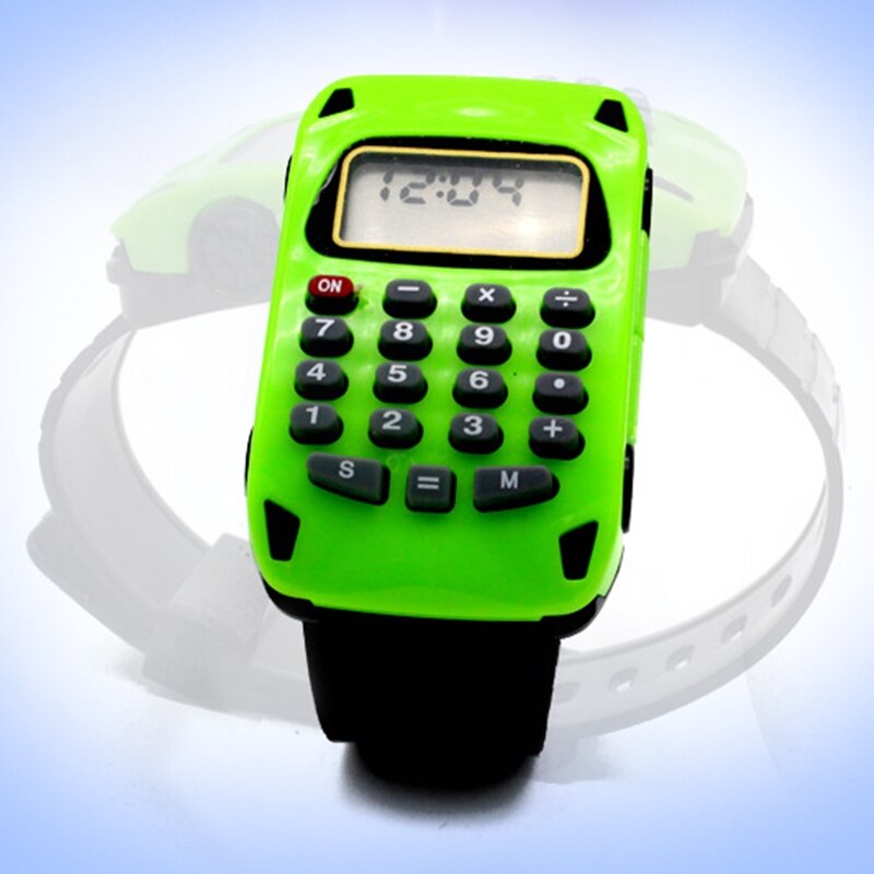 Cartoon Auto Kinderen Horloge Rekenmachine Horloge Jongen Of Meisje Student Leren Horloge Rekenkundige Tool Horloge Klok